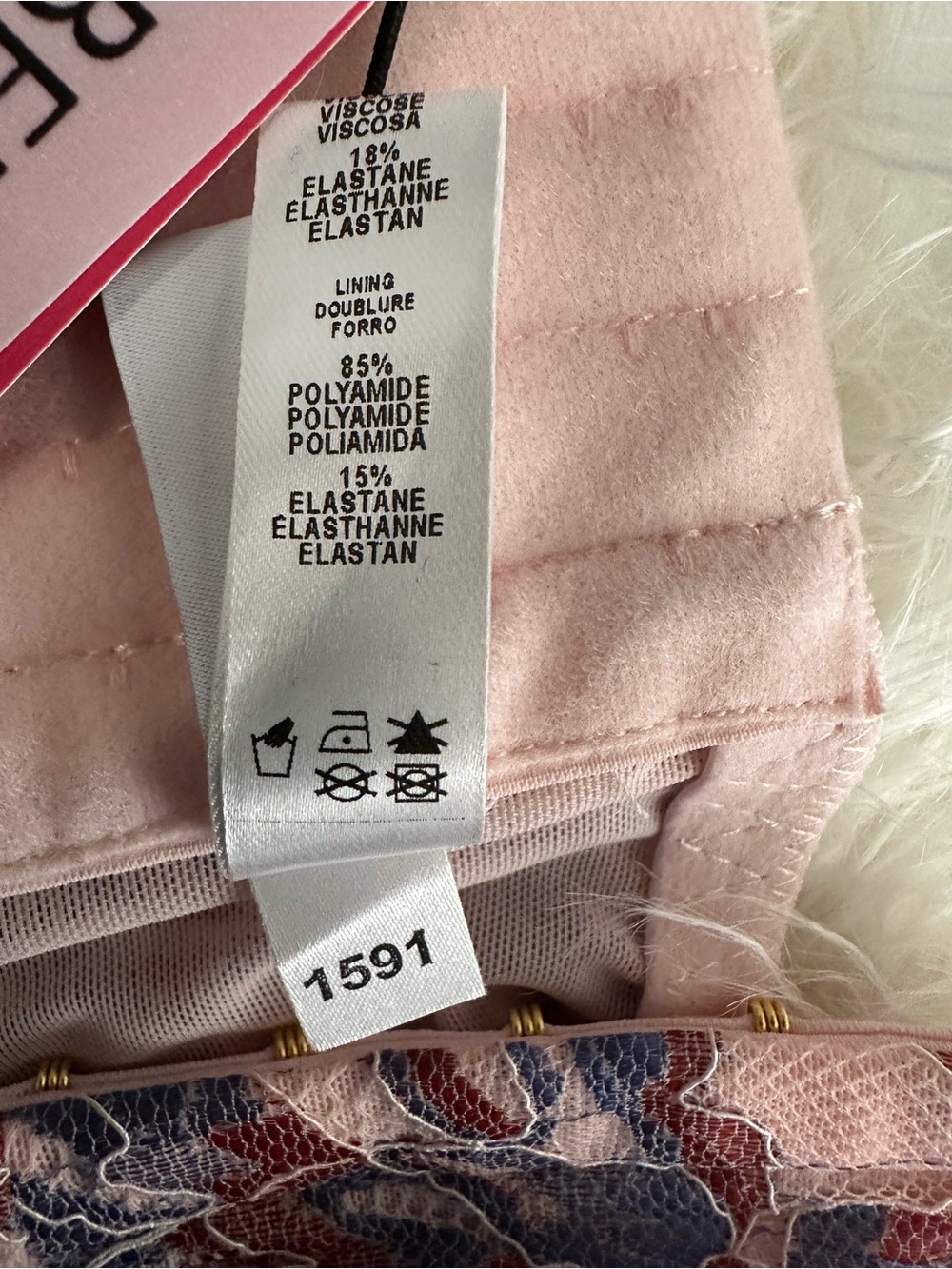NWT Cosabella Paradiso Curvy Plungie Bralette Pink Lilly Luzerne Blue Large - Picture 6 of 6